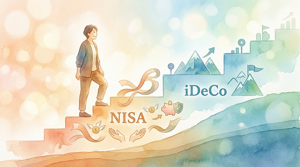 優先順位の階段：まずNISA、次にiDeCo