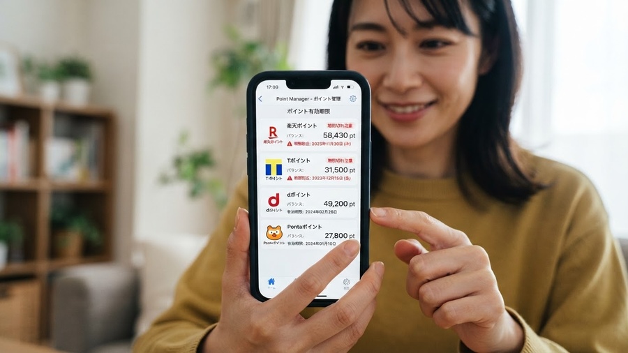 ポイントの有効期限を確認して失効を防ぐイメージ