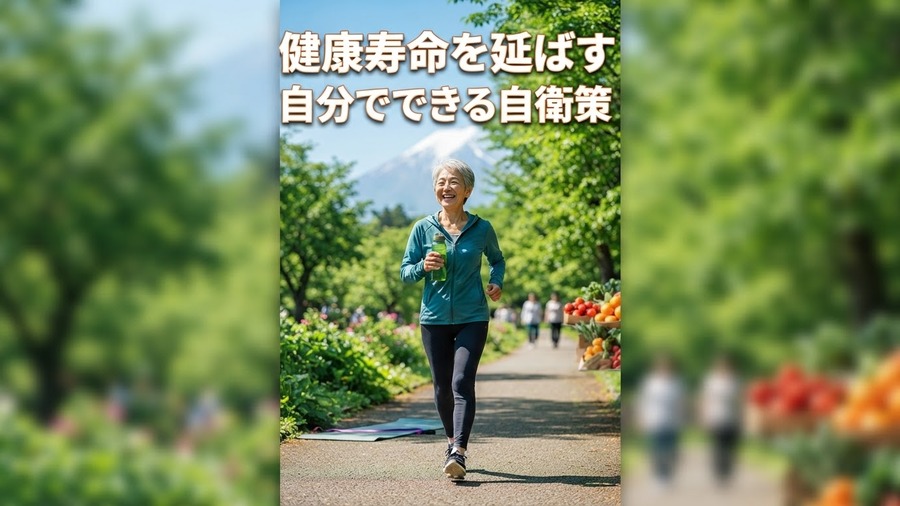 健康寿命を延ばすために前向きに体を動かすイメージ