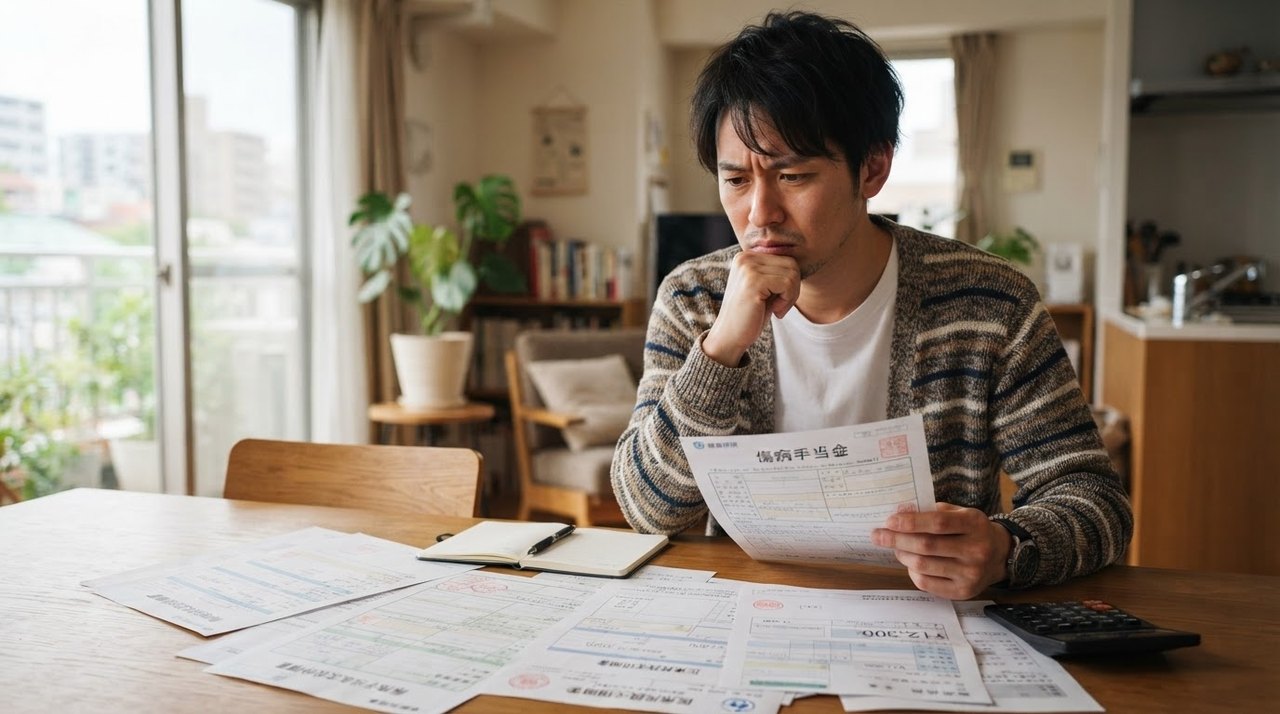 病気やけがで仕事を休んだときの家計と制度を確認するイメージ