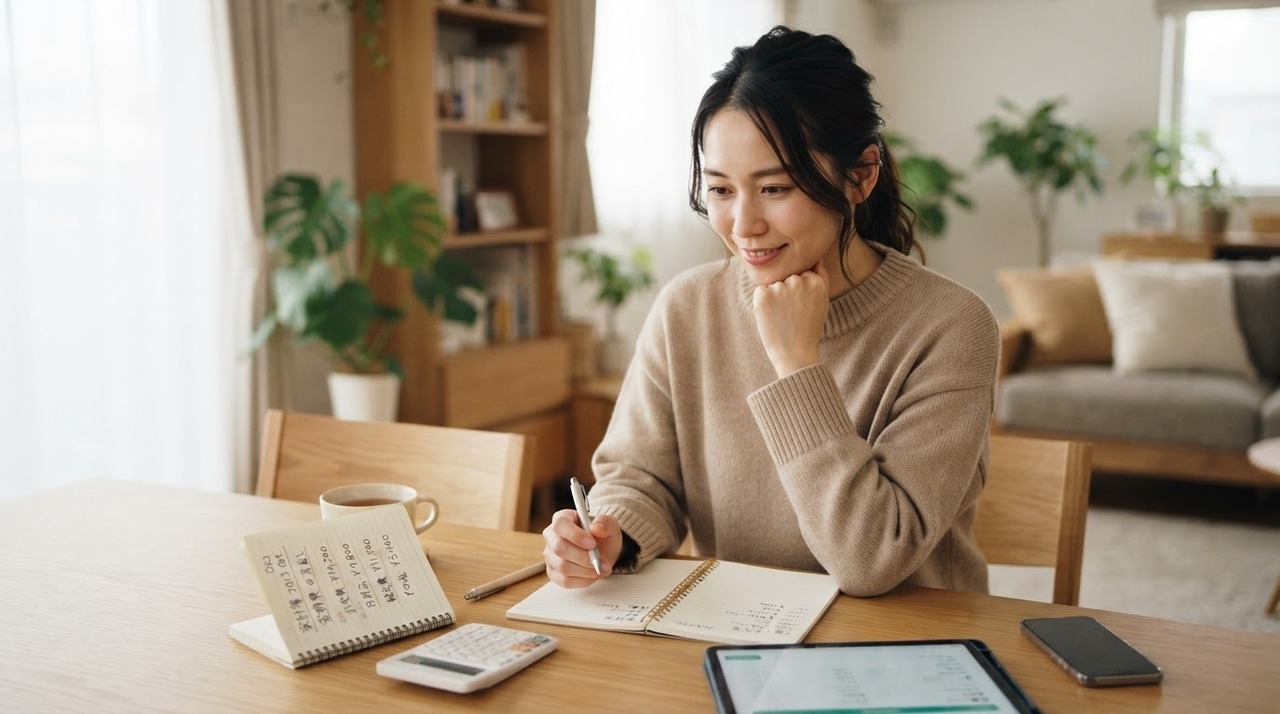 変動費を生活の質を落とさずに整えるために家計を確認するイメージ