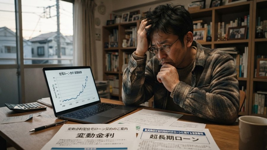 金利変動と返済計画を確認するイメージ