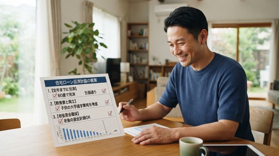 住宅ローン確認項目を見直すイメージ