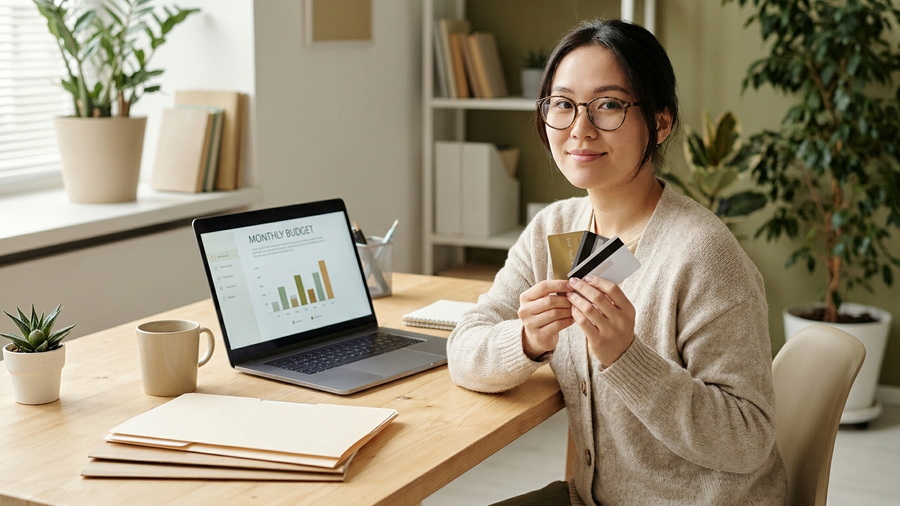 銀行口座を整理し、家計を把握できるようになった女性