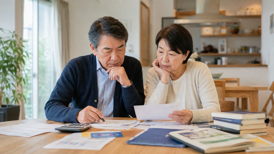 定年と子どもの進学が重なる時期を示すイメージ