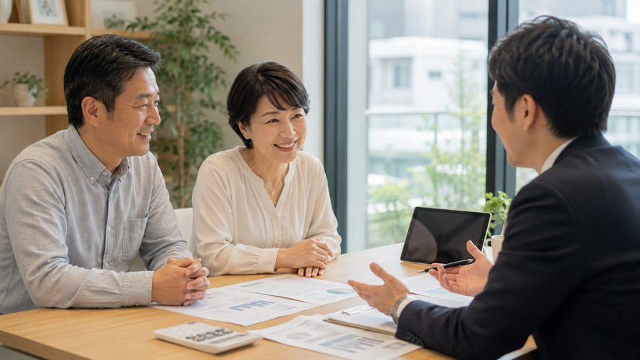 専門家や金融機関に相談するイメージ