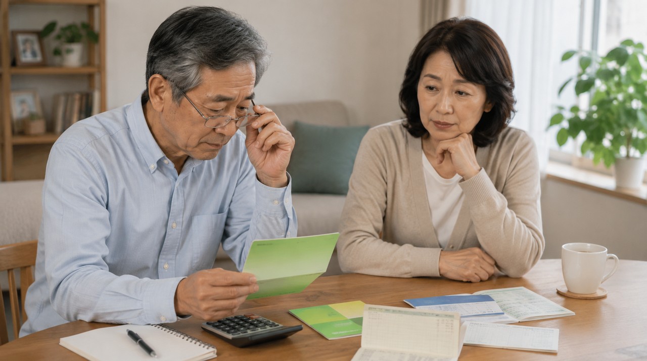 退職金の受け取り方を試算しながら比較する様子