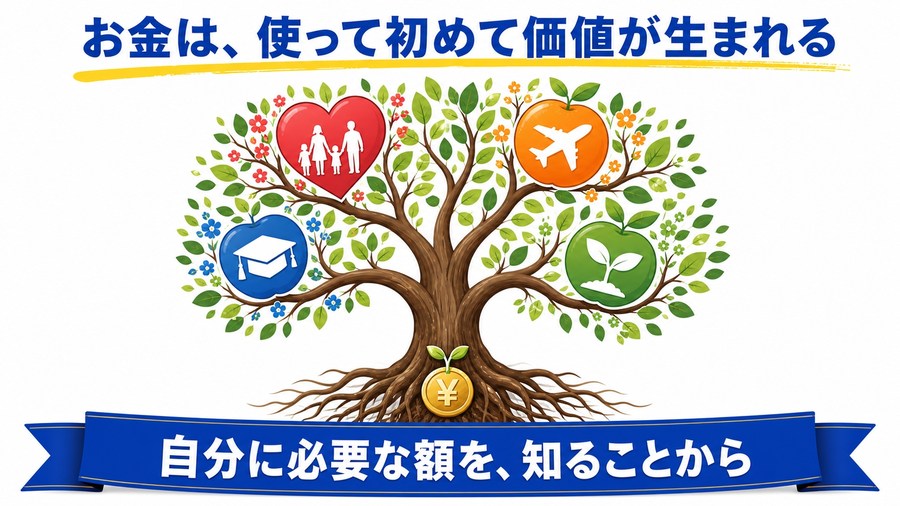 必要な額は人によって違うことを示す図