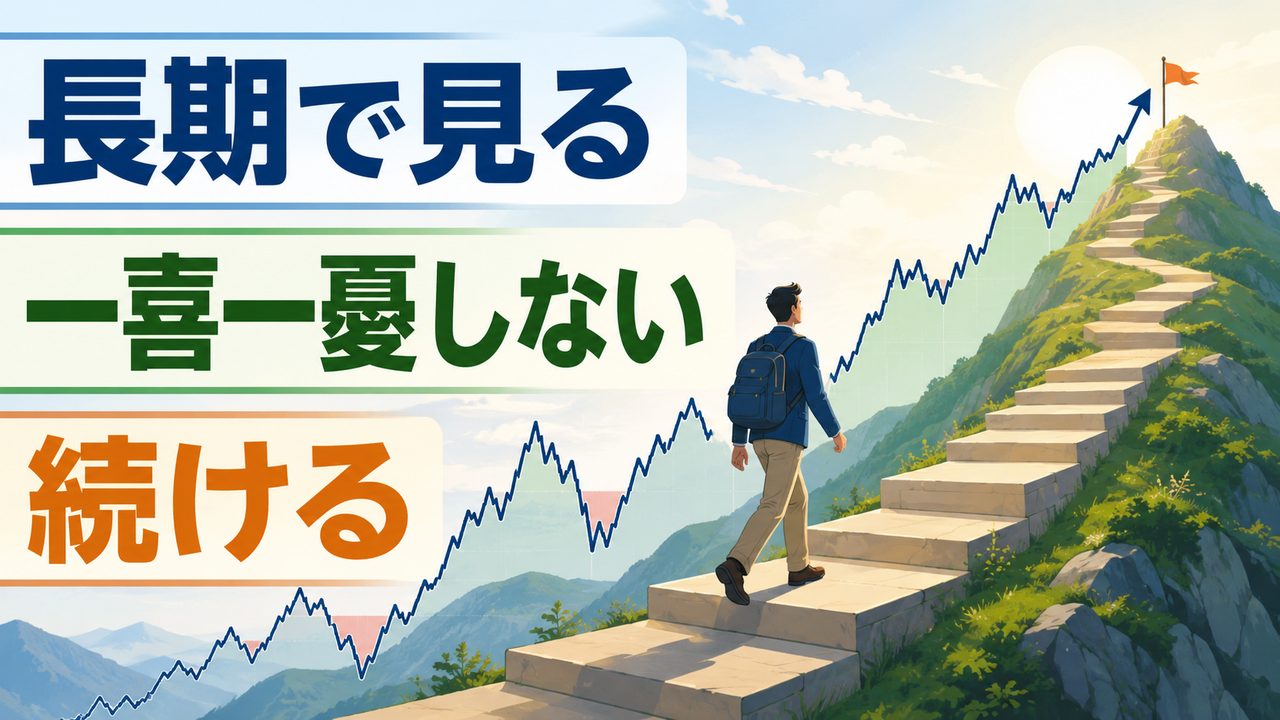 短期の値動きだけで判断せず、長期の計画に沿って投資を考える