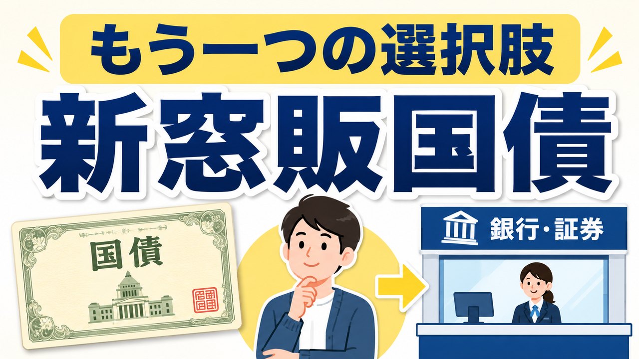個人が購入できるもう一つの国債として新窓販国債を紹介する図
