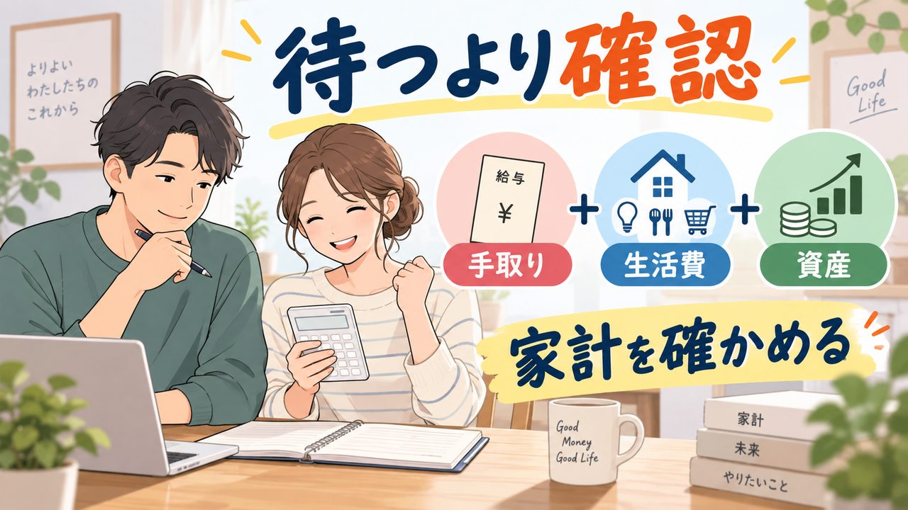 景気の実感を待たず家計を確かめる夫婦