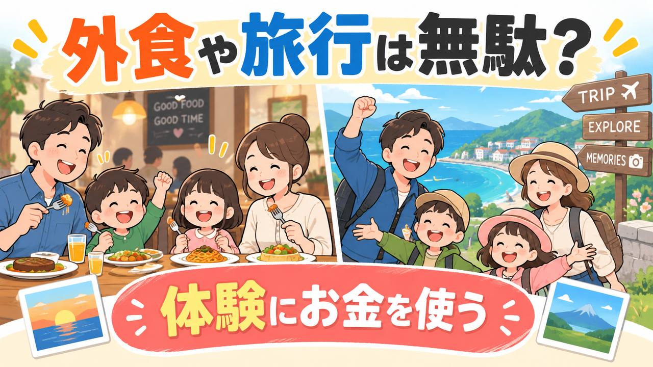 家族との外食や旅行を価値ある体験として捉える図