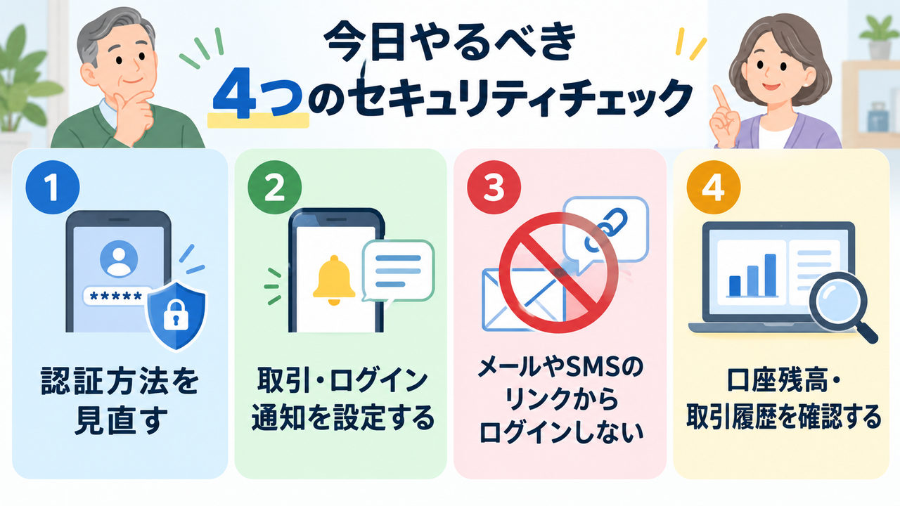 証券口座を守るために今日確認したい四つの対策
