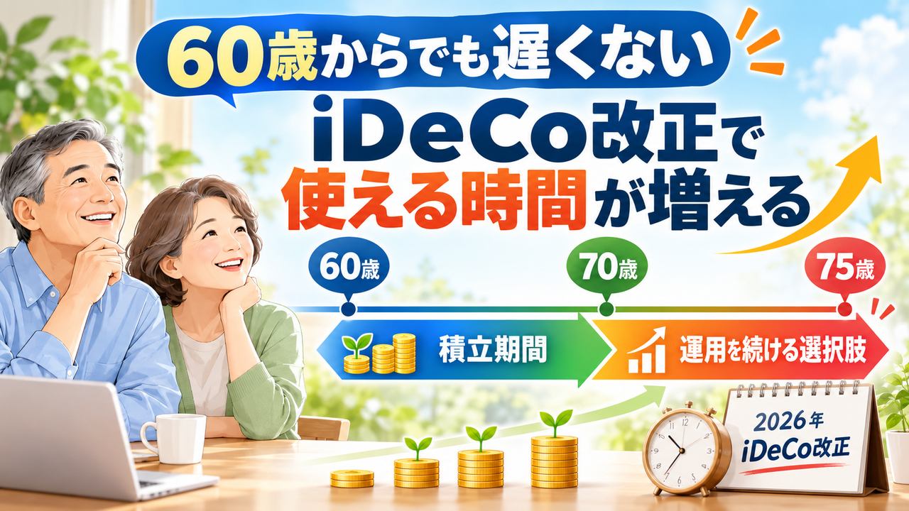 60歳から70歳まで積み立て、必要に応じて75歳まで運用を続ける考え方
