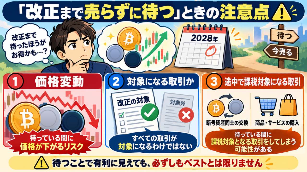 暗号資産の税制改正を待つ間に確認したい価格変動、対象資産、課税取引