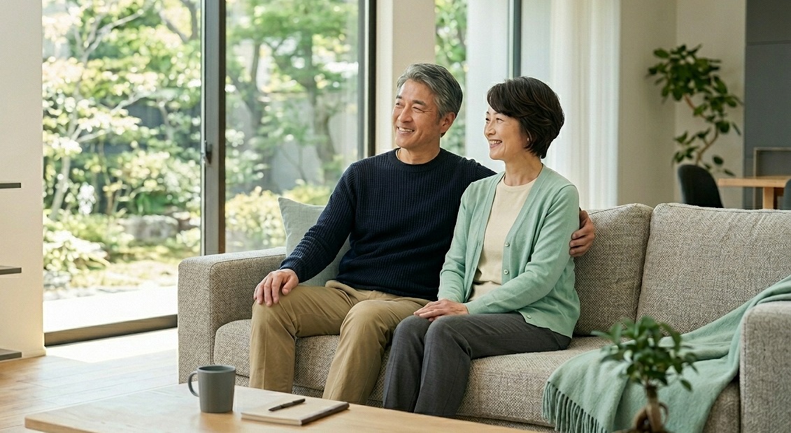 将来を見つめるご夫婦